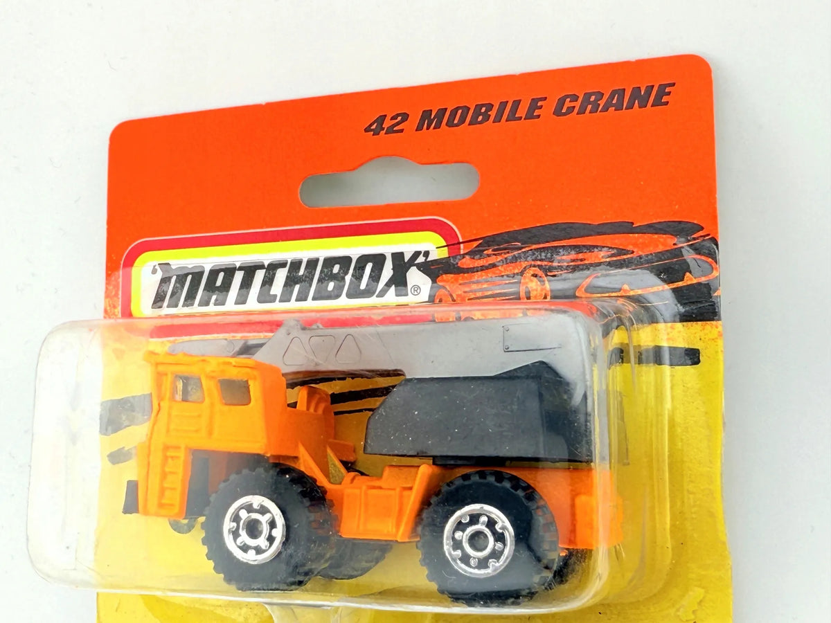 MOBILE CRANE, Matchbox, Resoraki, Die cast 42, Pomarańczowy,, 1:100 – zdjęcie 4