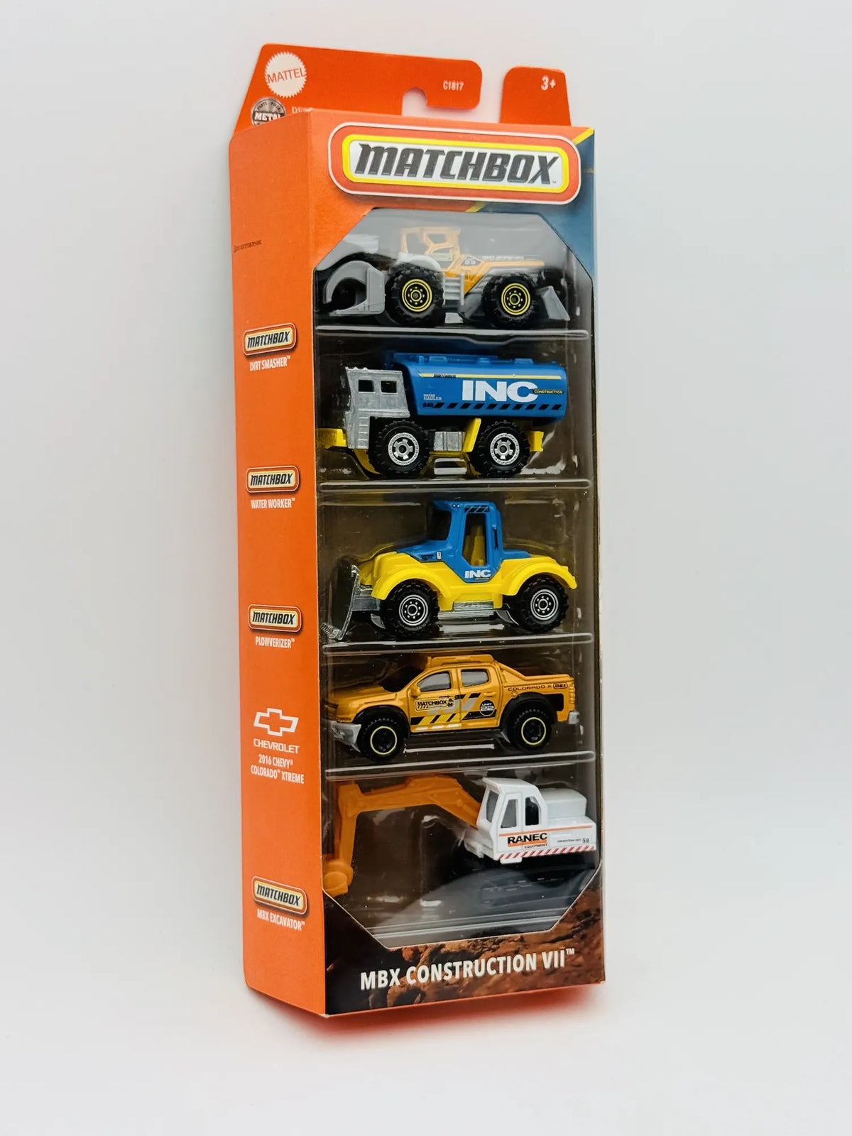5 Pack MBX Construction VII Matchbox 2024 MBX Construction 1:64 INC Blister – zdjęcie 4
