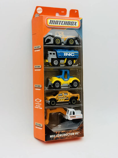 5 Pack MBX Construction VII Matchbox 2024 MBX Construction 1:64 INC Blister – zdjęcie 4