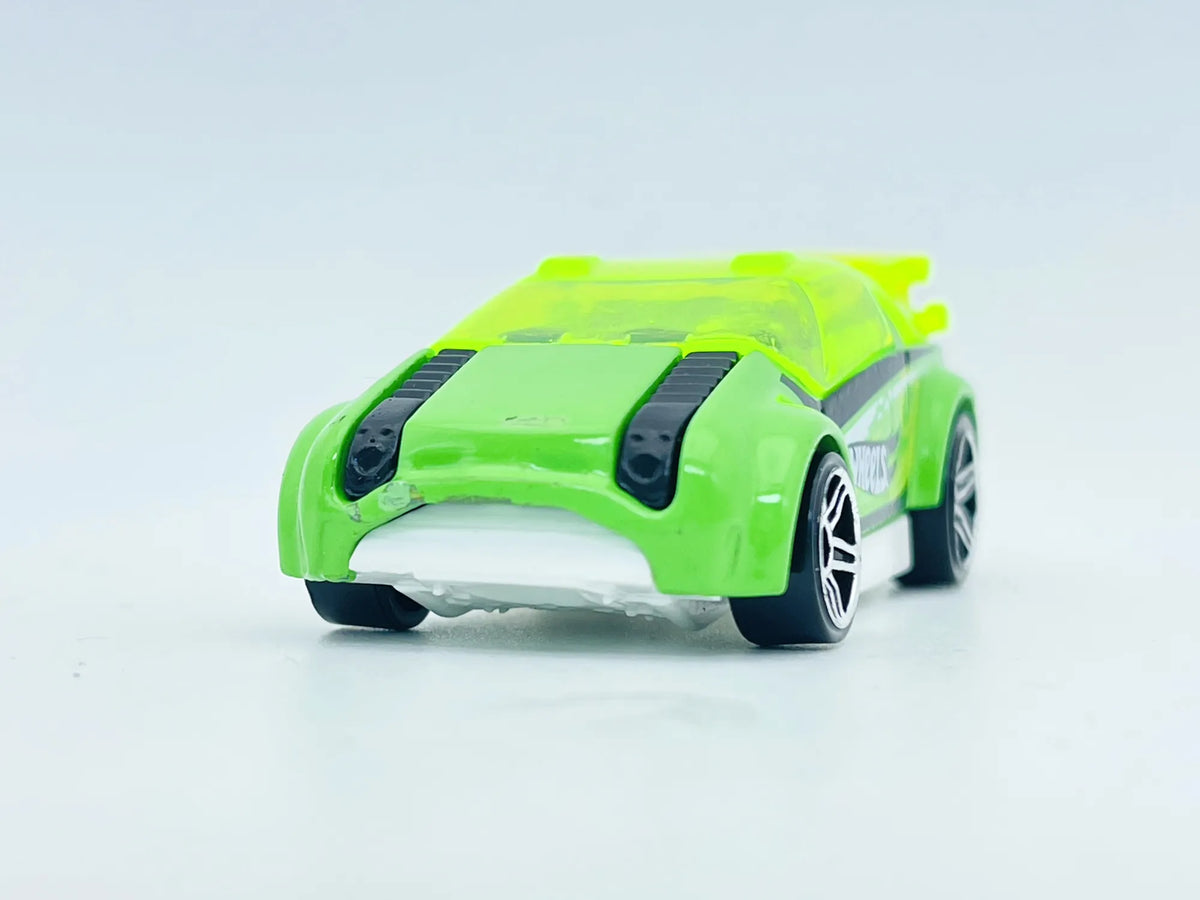 Super Gnat, Hot Wheels 2013, resoraki, die cast, jaskrawy zielony 1:64 – zdjęcie 4