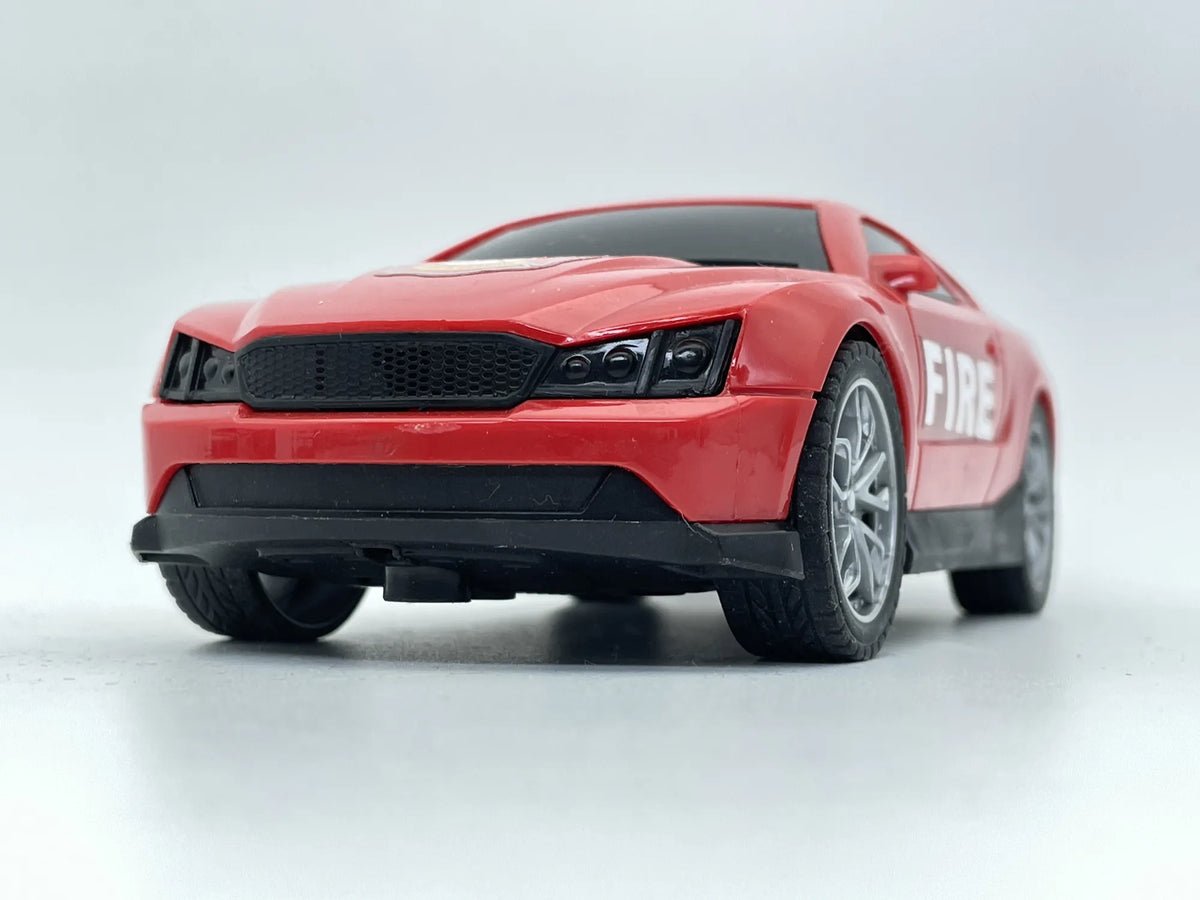 FIRE & RESCUE CAR, Samochód straż pożarna, Resoraki, Czerwony, 1:24 – zdjęcie 4