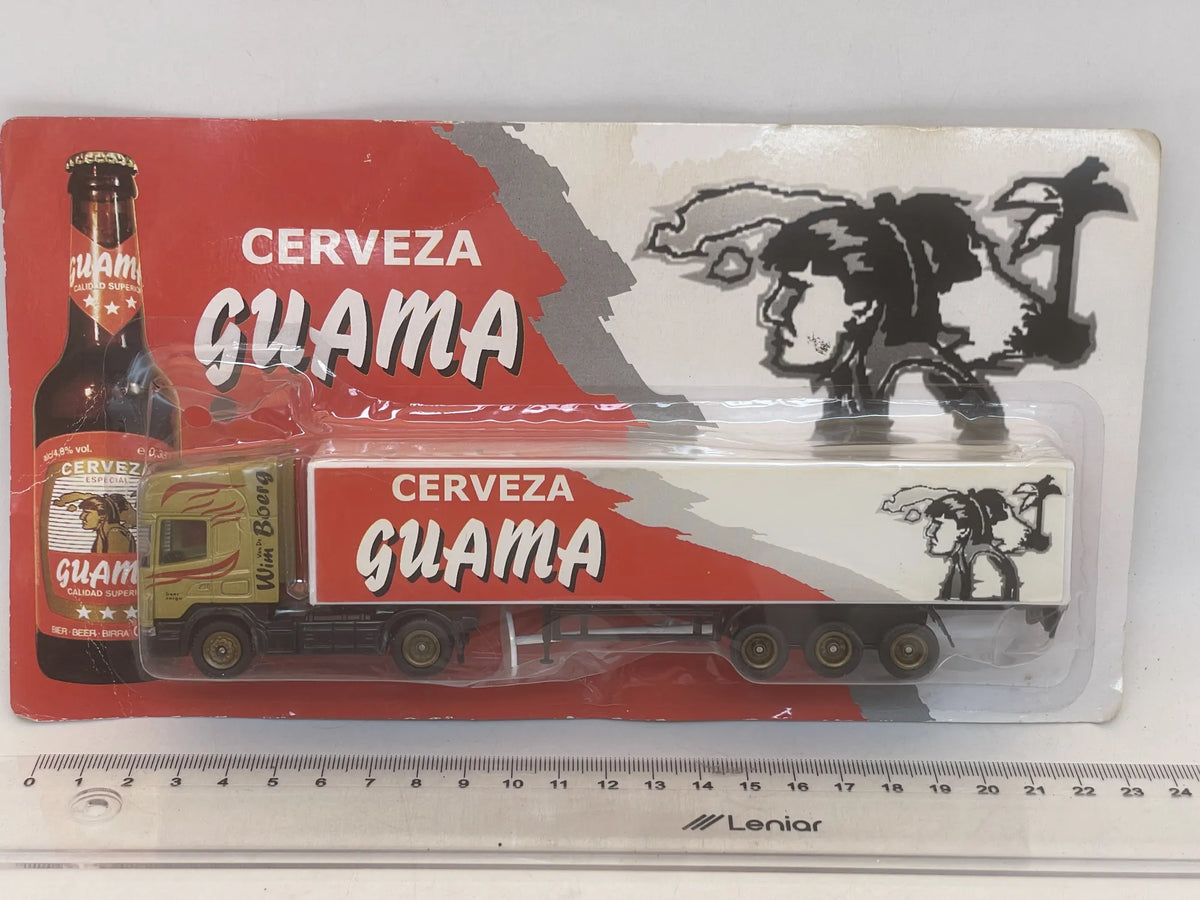 Scania Grell 1:87 Ciężarówka Promocyjna CERVEZA GUAMA Blister Czerwony – zdjęcie 4