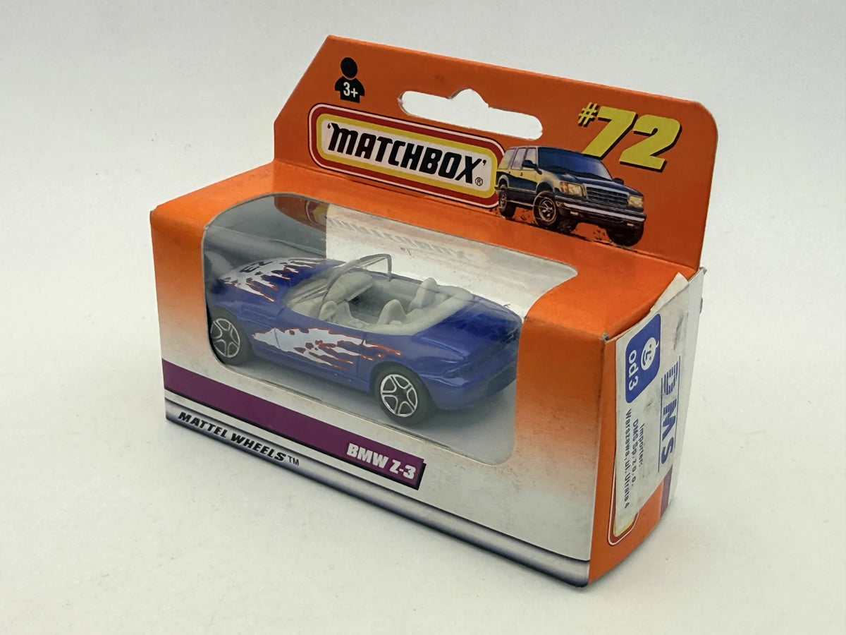 BMW Z-3 Matchbox 1997 Niebieski 1:64 – zdjęcie 4