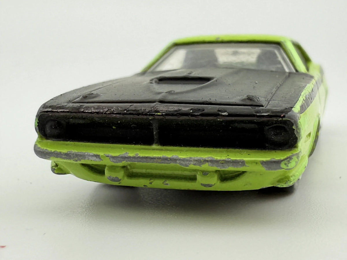 1970 PLYMOUTH AAR CUDA, Chrysler Llc, Die cast B14, Zielony, 1:64, Resoraki – zdjęcie 4