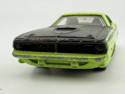 1970 PLYMOUTH AAR CUDA, Chrysler Llc, Die cast B14, Zielony, 1:64, Resoraki – zdjęcie 4