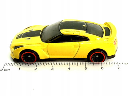 NISSAN GT-R (R35), Hot Wheels, Resoraki, Die cast Dtw99, Żółty, 1:64 – zdjęcie 4