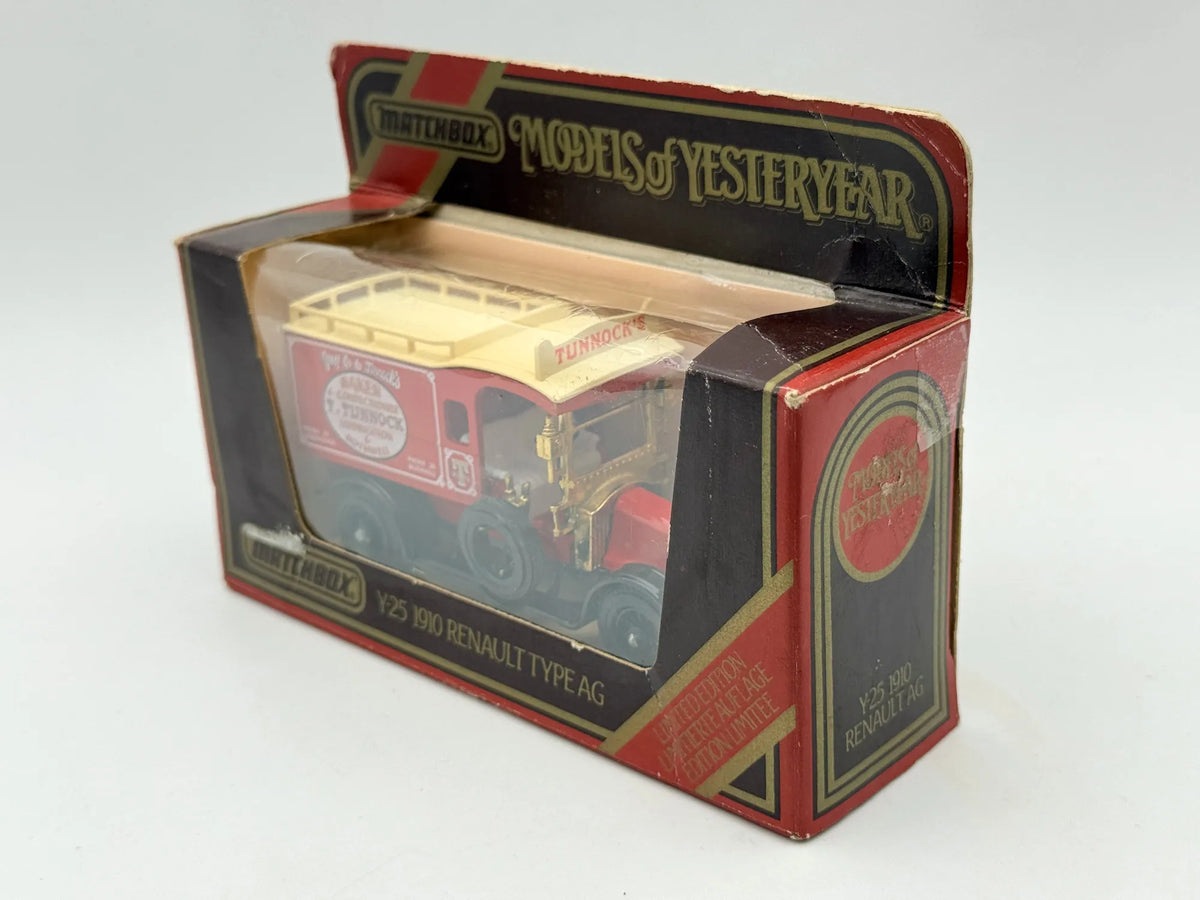 Y25 1910 RENAULT TYPE AG Matchbox 1986 Czerwony 1:38 Made in England Baker – zdjęcie 4