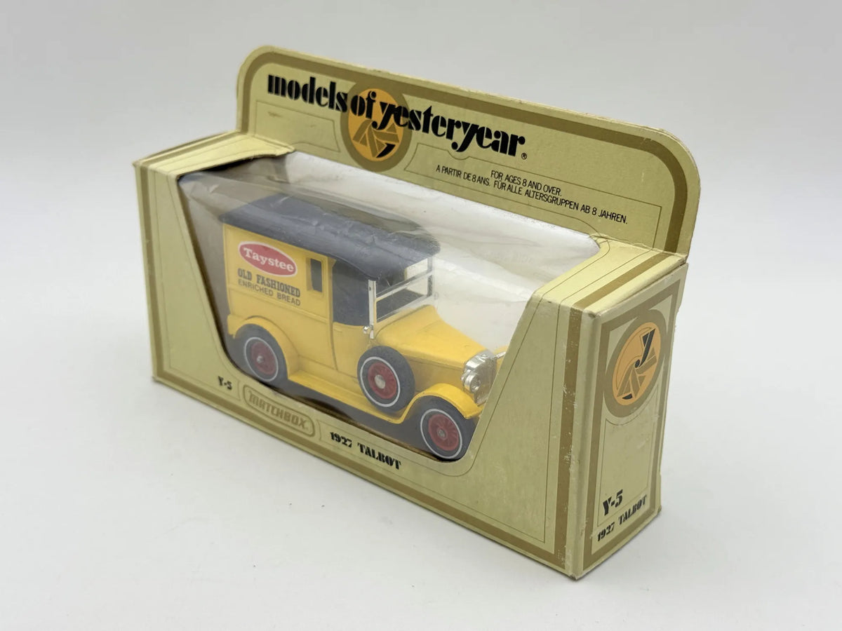 1927 TALBOT Matchbox 1978 Żółty 1:47 Made in England Taystee – zdjęcie 4
