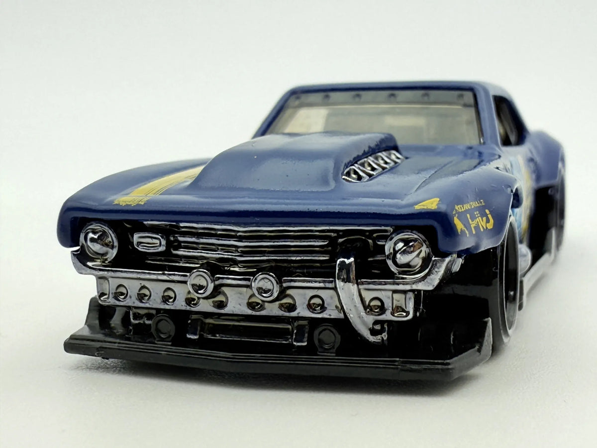 Custom '68 Camaro Hot Wheels Niebieska 1:64 – zdjęcie 4