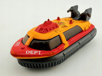 HOVERCRAFT, Poduszkowiec FIRE DEPT F-328 Die cast 07/10 Żółto-Czerwony 1:64 – zdjęcie 4