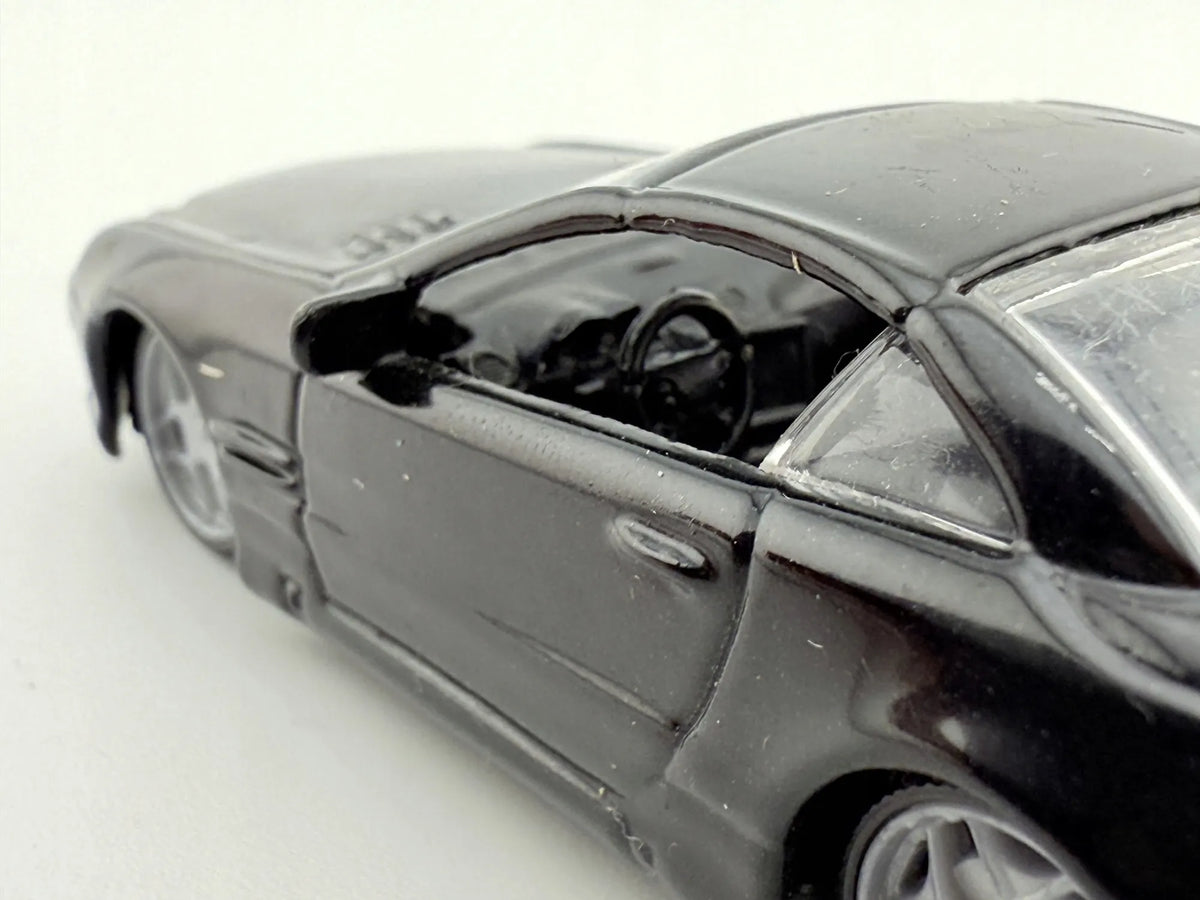 MERCEDES-BENZ SL 55 AMG, Bburago, Resoraki, Die cast 11635, Czarny, 1:64 – zdjęcie 4