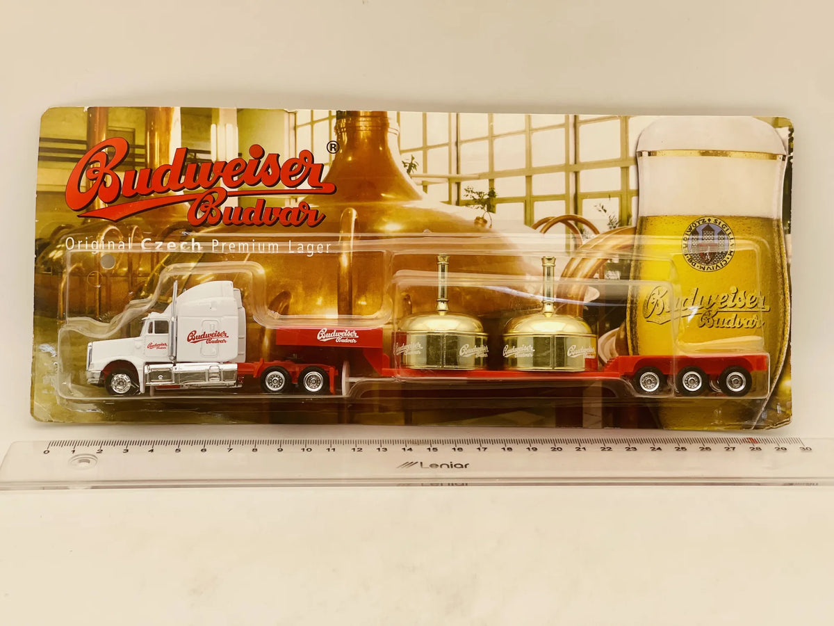 Peterbilt Truck Grell 1:87 Reklama Budweiser Budvar Blister Biały – zdjęcie 4