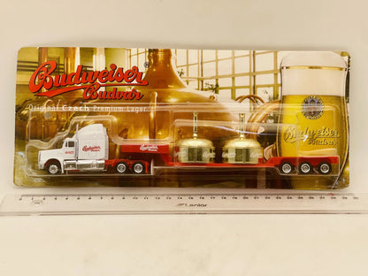 Peterbilt Truck Grell 1:87 Reklama Budweiser Budvar Blister Biały – zdjęcie 4