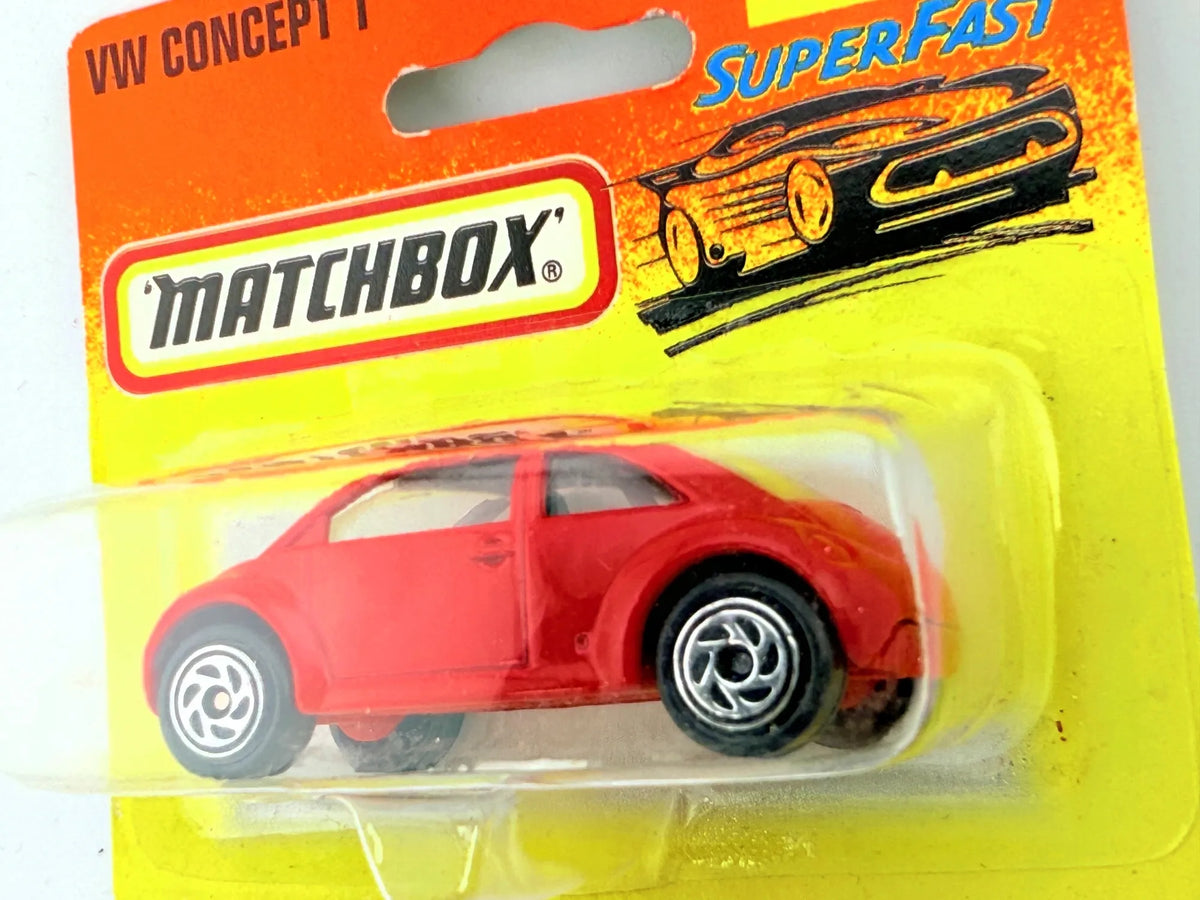 VW CONCEPT 1, Matchbox, Resoraki, Die cast Mb287, Czerwony, 1:64 – zdjęcie 4