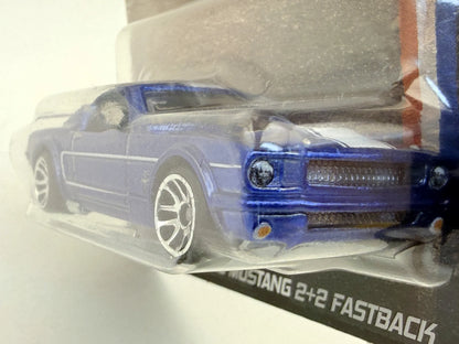 '65 Ford Mustang 2+2 Fastback SILVER Hot Wheels 2024 Niebieski 1:64 2xMetal – zdjęcie 4