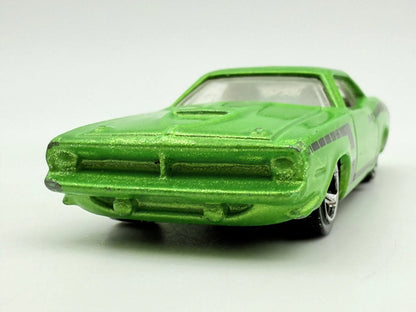 Plymouth AAR Cuda, Hot Wheels 2008, Die cast N4032, Resoraki, Zielony, 1:64 – zdjęcie 4