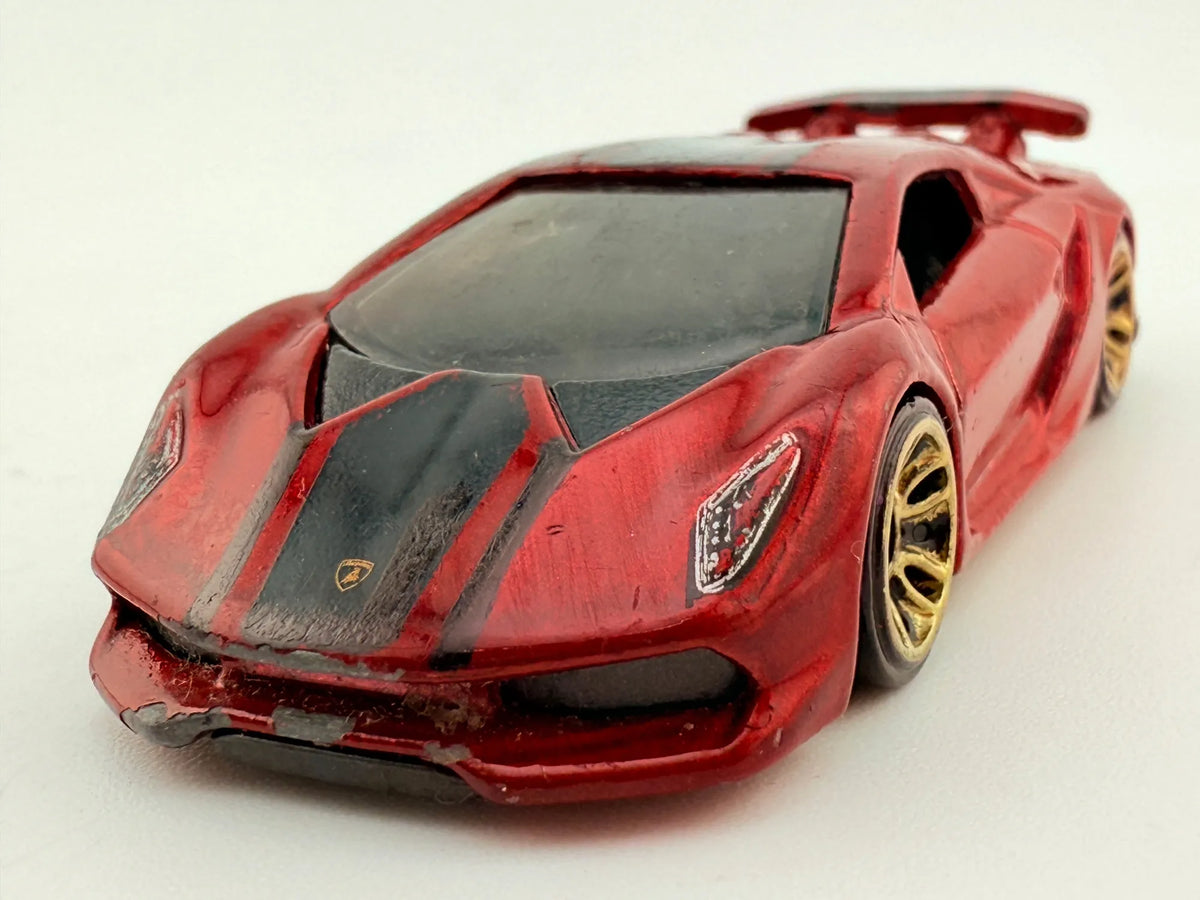 Lamborghini Sesto Elemento Hot Wheels 2013 Czerwony 1:64 – zdjęcie 4