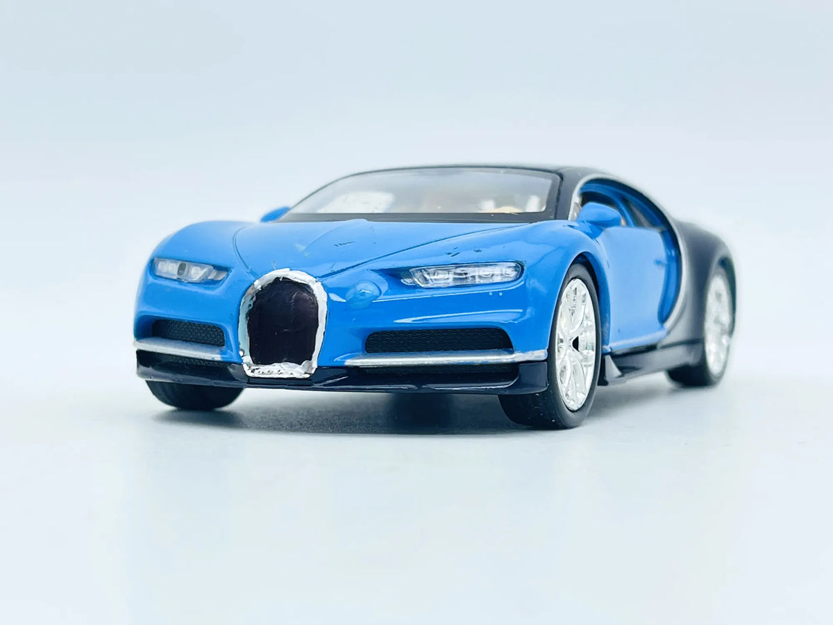 Bugatti Chiron, Welly, resoraki, die cast, 1:60 – zdjęcie 4