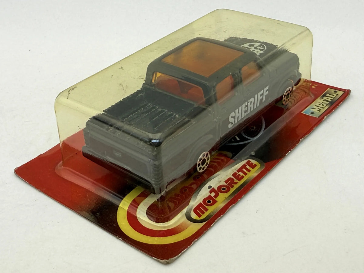 CHEVROLET PICK UP SHERIFF Policja Majorette '90 Czarny 1:64 Made in France – zdjęcie 4