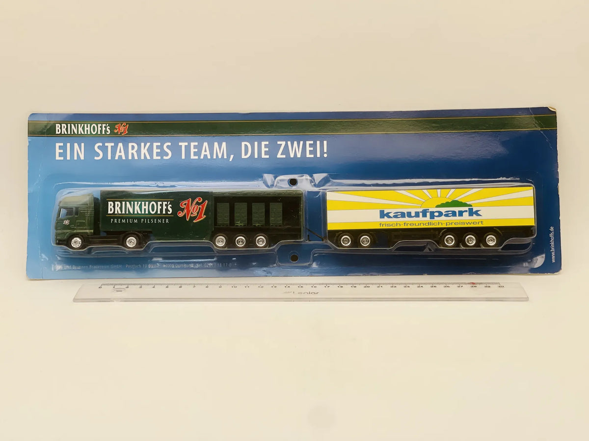 MAN F2000 Grell 1:87 Ciężarówka Promocyjna BRINKHOFF'S Blister Zielony – zdjęcie 4