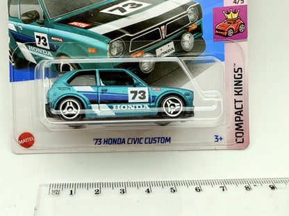 '73 Honda Civic Custom, Hot Wheels 2024 Die cast HTD62 Resoraki Turkus 1:64 – zdjęcie 4