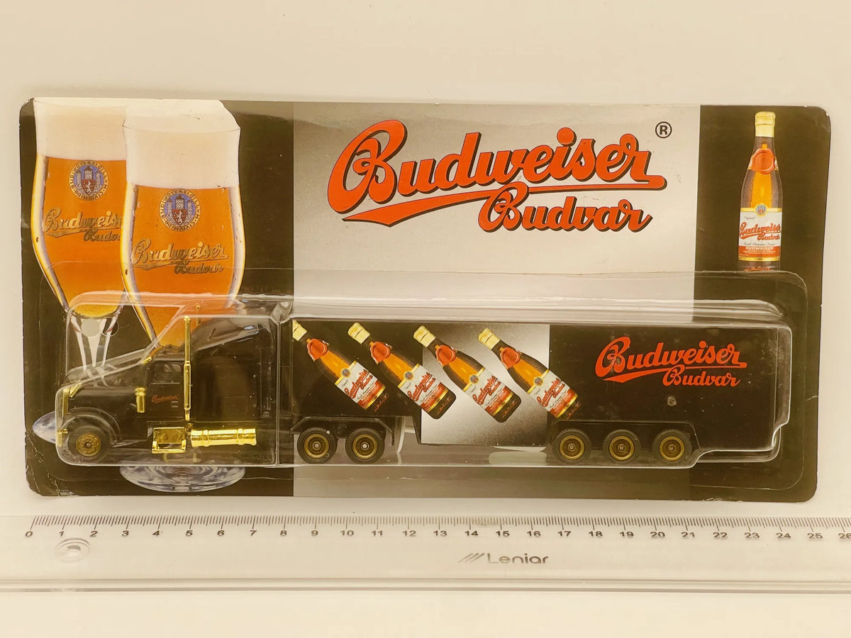 Freightliner FLD 120 Grell 1:87 Budweiser Budvar Czarny Blister Reklama – zdjęcie 4