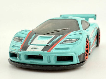 MCLAREN F1 GTR, Hot Wheels 2017, Die cast P40, Miętowy, 1:64, Resoraki – zdjęcie 4