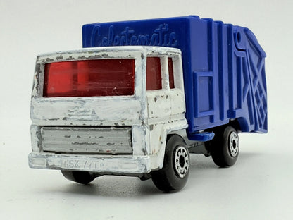 REFUSE TRUCK, Śmieciarka, Matchbox 1979, Die cast, Biały Niebieski, 1:87 – zdjęcie 4