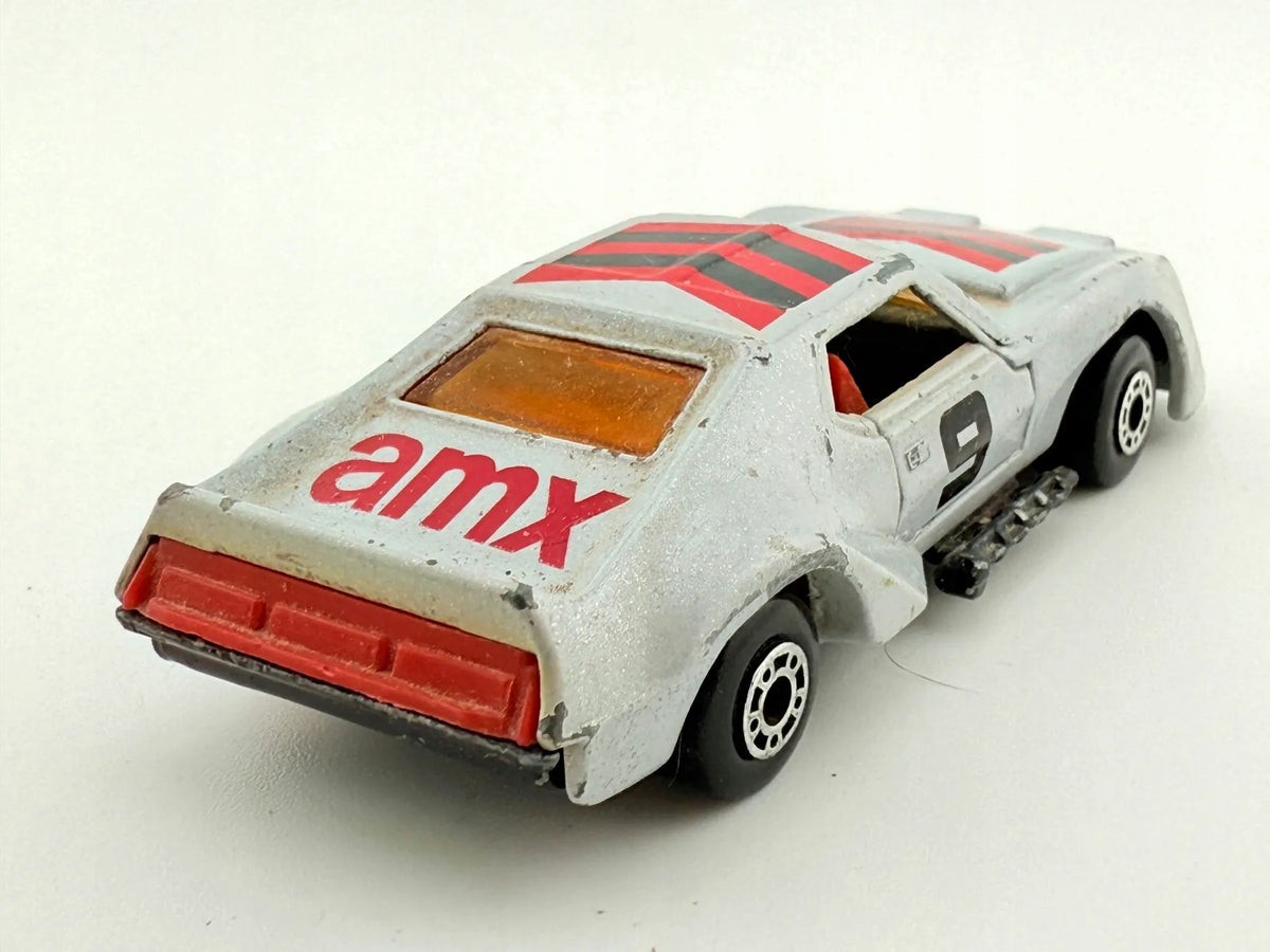 AMX PRO-STOCKER Matchbox '70 Srebrny 1:64 Made in Macau – zdjęcie 5