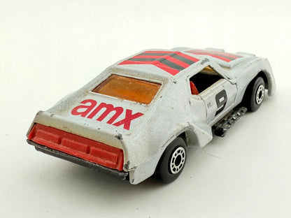 AMX PRO-STOCKER Matchbox '70 Srebrny 1:64 Made in Macau – zdjęcie 5