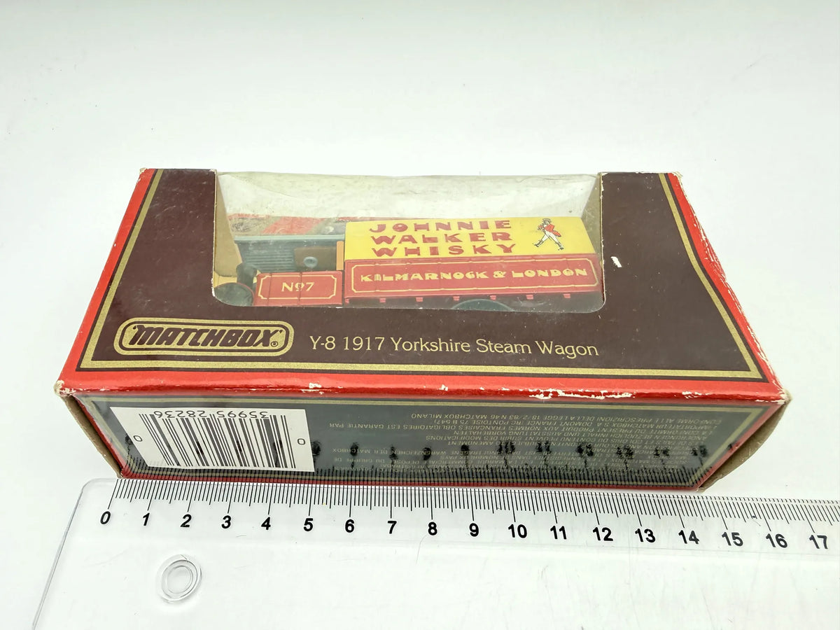 1917 YORKSHIRE STEAM WAGON, Matchbox 1986, Made in Macau, Die cast Y8, 1:64 – zdjęcie 5