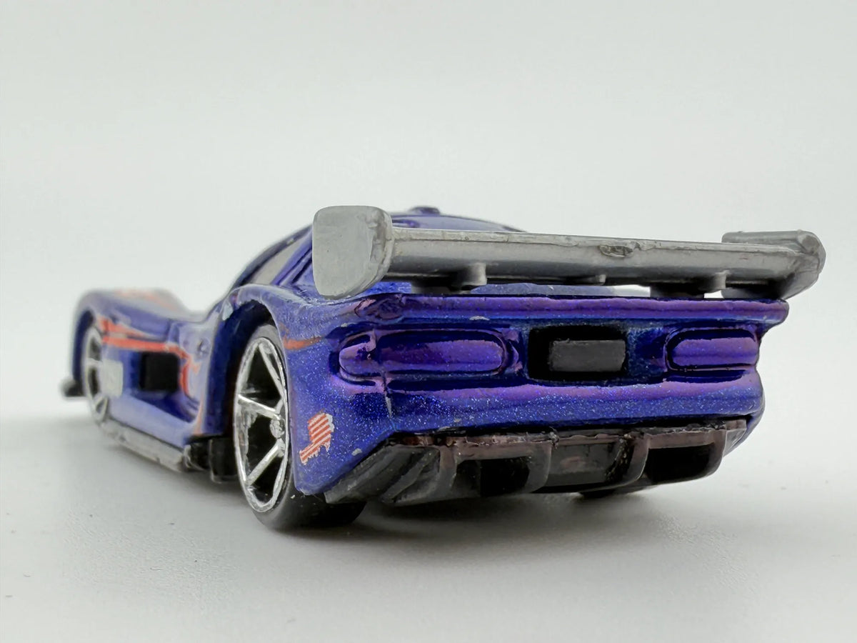 PANOZ GTR-1, Hot Wheels 1997, Die cast 449, Niebieski, 1:64, Resoraki – zdjęcie 5