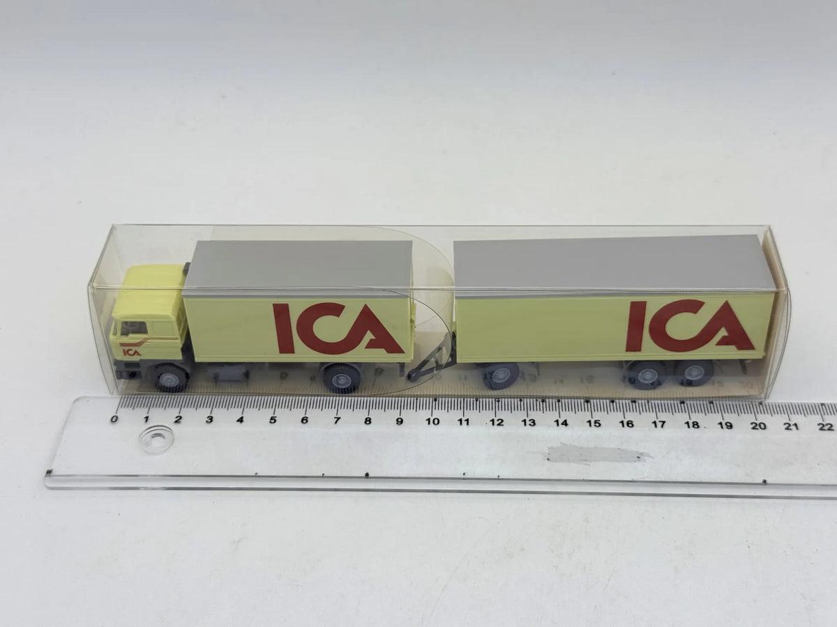 Ciężarówka Koffer Fernlastzug DAF Wiking Żółty 1:87 Made in W. Germany ICA – zdjęcie 5