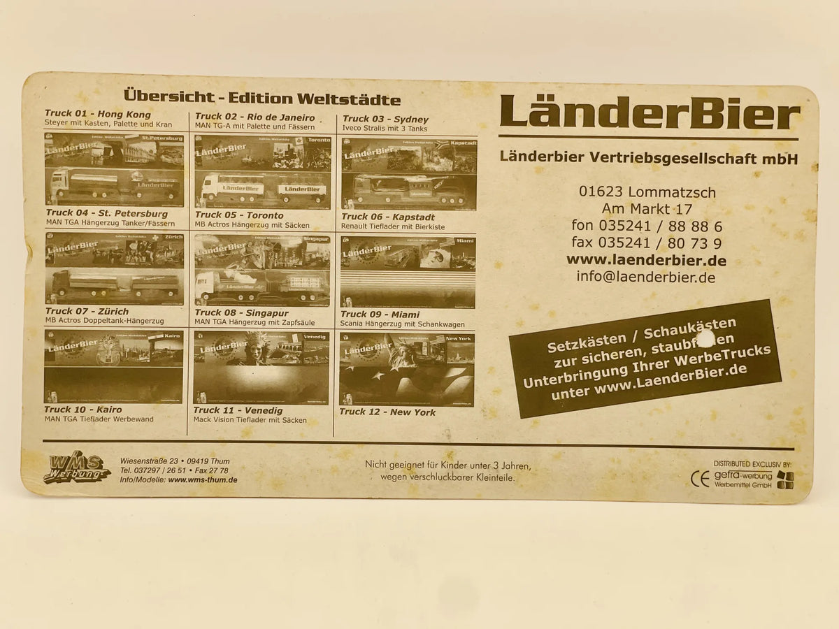 Man Tga Tieflader Werbewand Grell 1:87 LanderBier Edition Weltstädte Kairo – zdjęcie 5