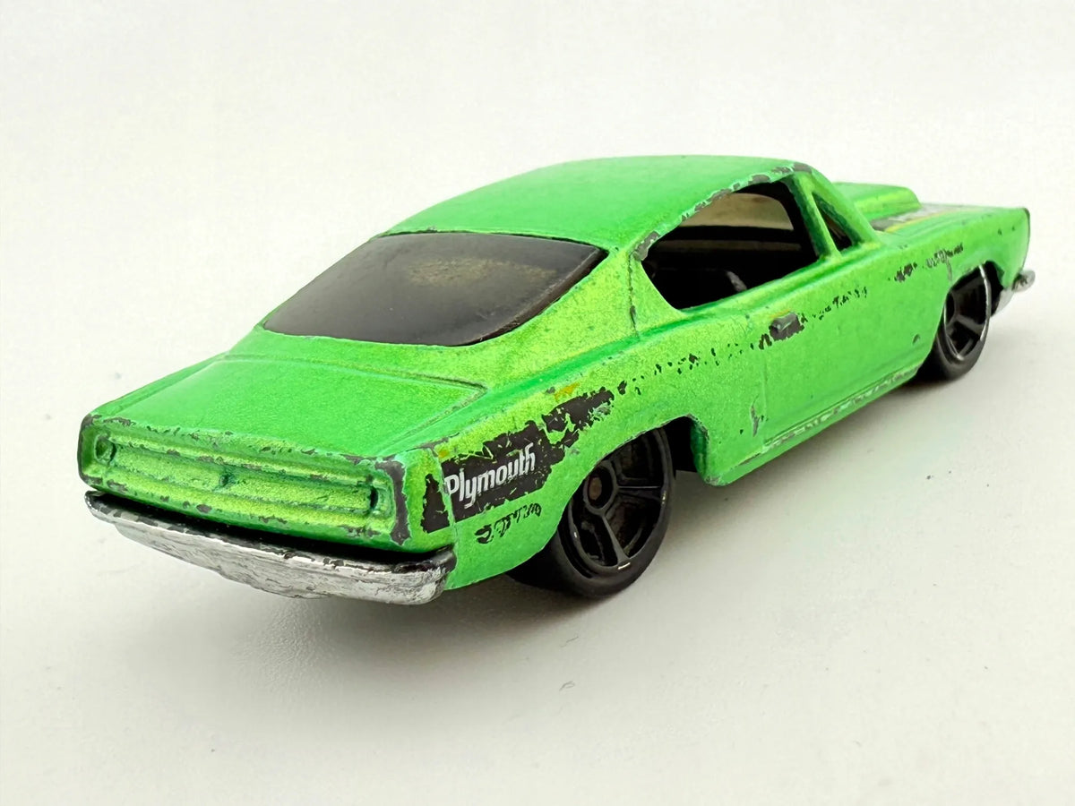 PLYMOUTH HEMI CUDA, Hot Wheels, Resoraki, Die cast E03, Zielony, 1:64 – zdjęcie 5