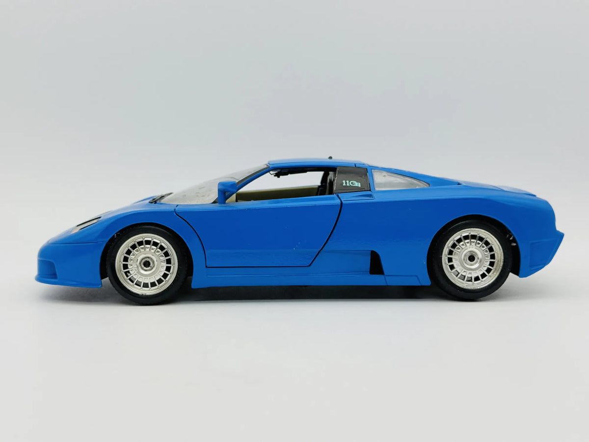 Bugatti EB110 Bburago 1991 1:18 Made in Italy Luzak Niebieski – zdjęcie 5