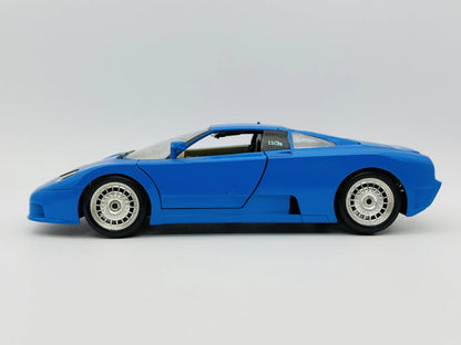 Bugatti EB110 Bburago 1991 1:18 Made in Italy Luzak Niebieski – zdjęcie 5