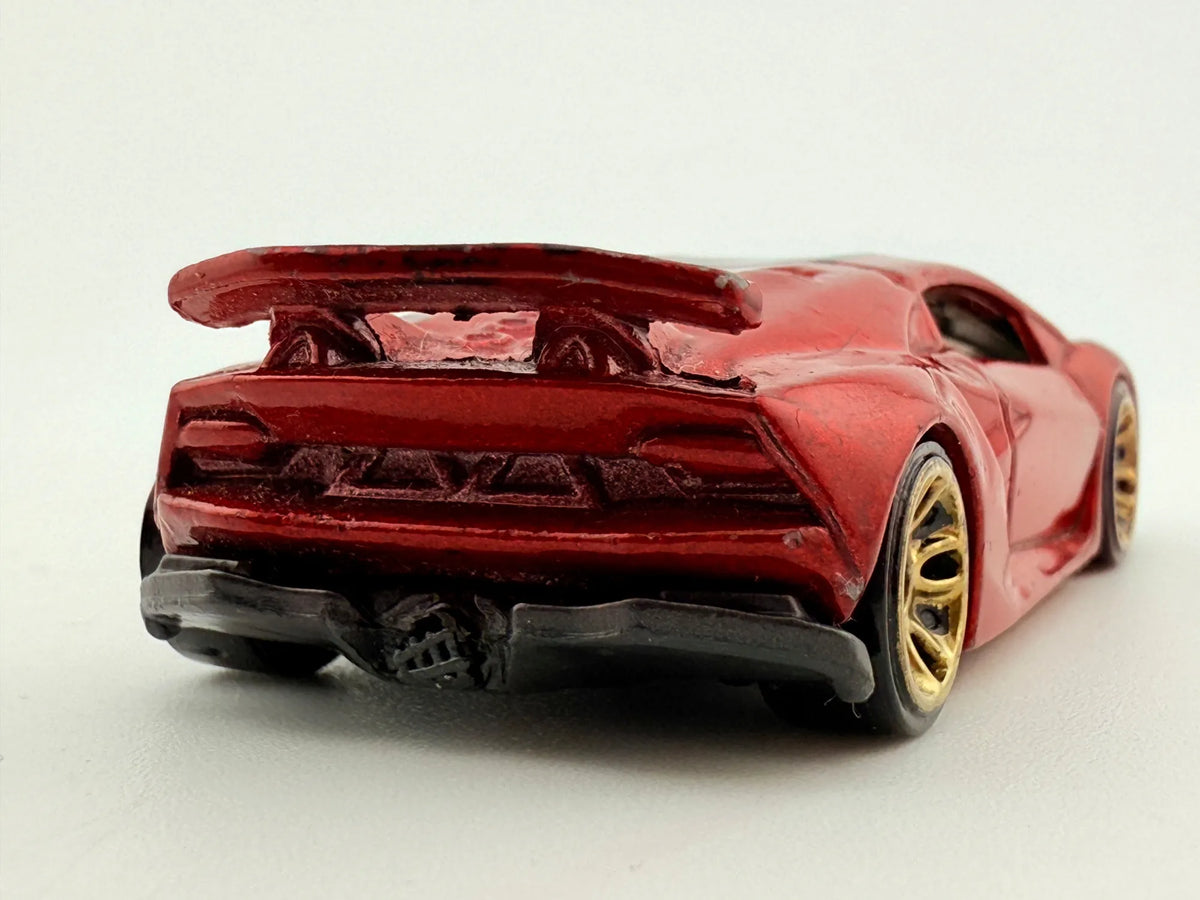 Lamborghini Sesto Elemento Hot Wheels 2013 Czerwony 1:64 – zdjęcie 5
