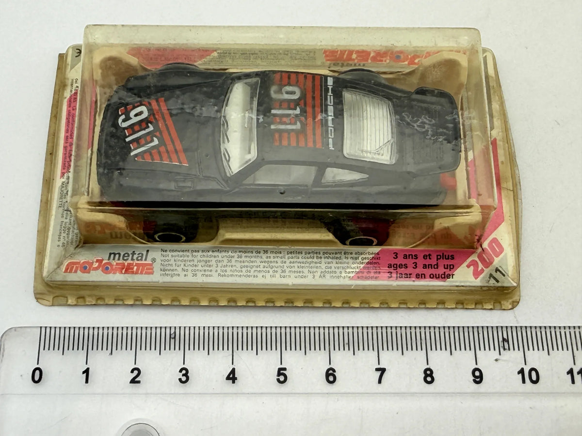 PORSCHE 911 Majorette 1983 Czarny 1:60 Made in France – zdjęcie 5