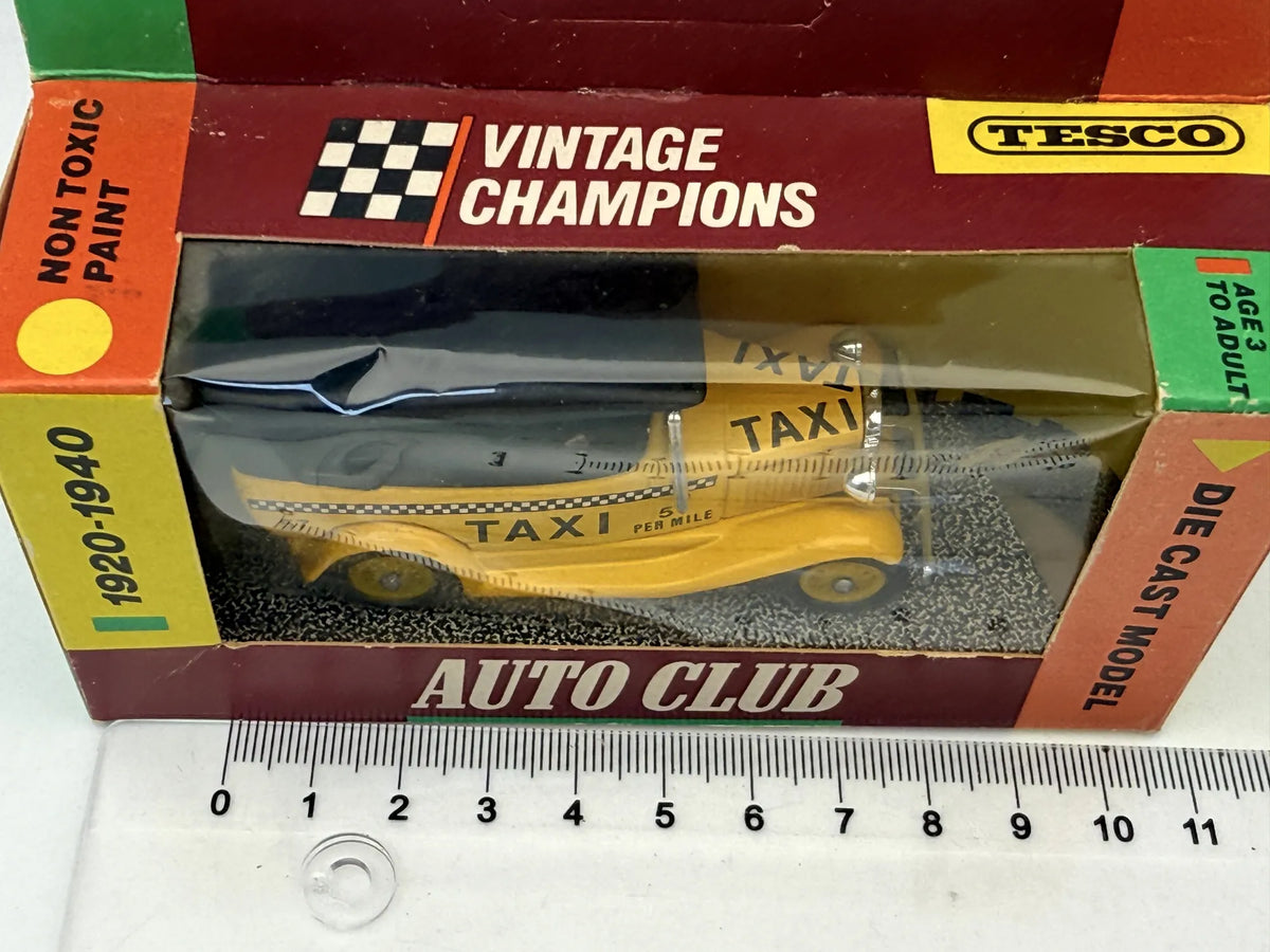 1934 FORD MODEL A TAXI Vintage Tesco 1986 Żółty 1:43 Made in United Kingdom – zdjęcie 5