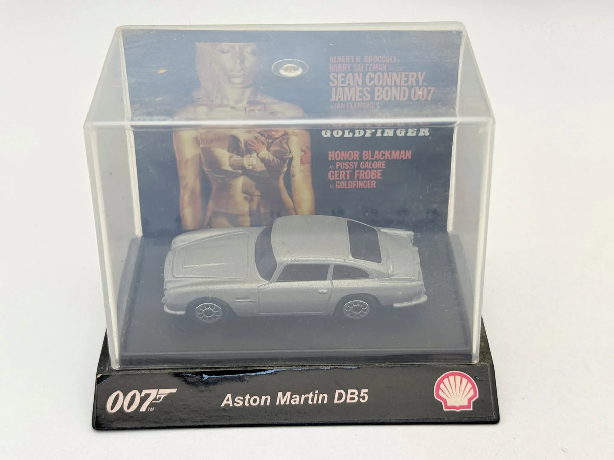 ASTON MARTIN DB5, JAMES BOND GOLDFINGER, Shell V-Power, Srebrny, 1:64 – zdjęcie 5
