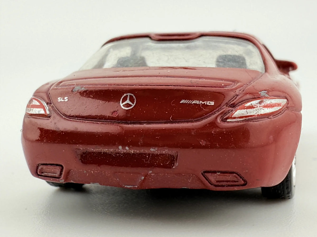 MERCEDES BENZ SLS AMG, Welly, Die cast No.52306, Bordowy, 1:64, Resoraki – zdjęcie 5