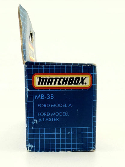 FORD MODEL A VAN, Matchbox, Made in Macau, Die cast Mb-38, Żółty, 1:64 – zdjęcie 5