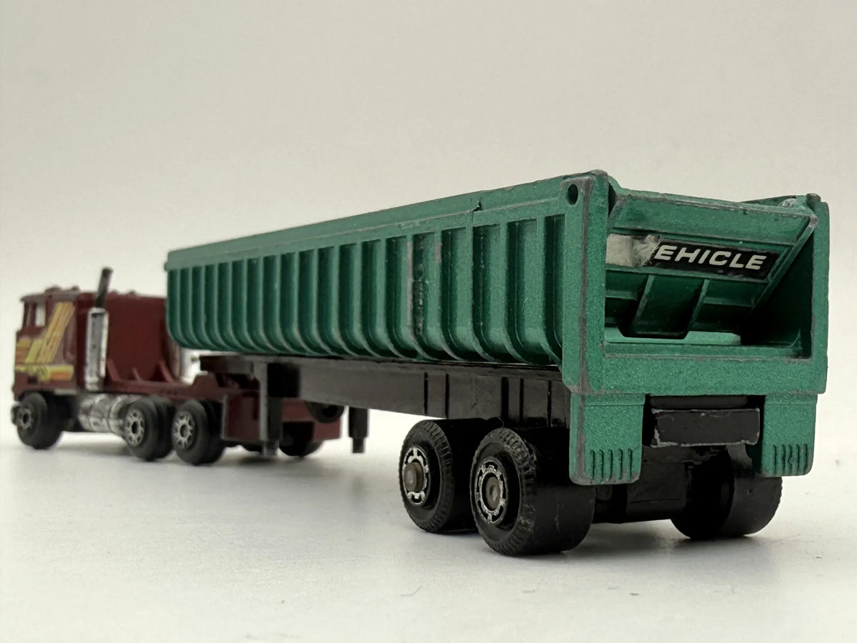KENWORTH K100 COE Z NACZEPĄ WYWROTKA, Yatming Ok. 1983, Die cast, 1:90 – zdjęcie 5