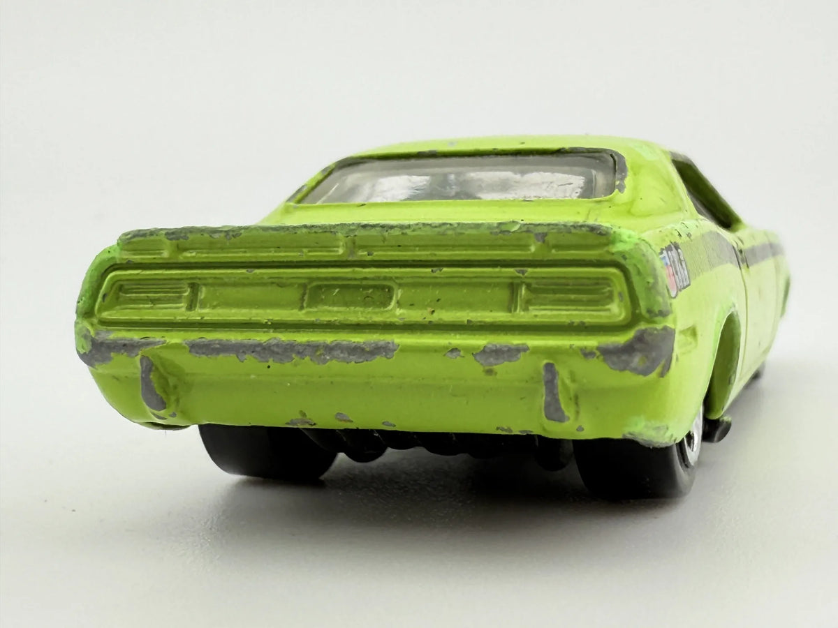 1970 PLYMOUTH AAR CUDA, Chrysler Llc, Die cast B14, Zielony, 1:64, Resoraki – zdjęcie 5