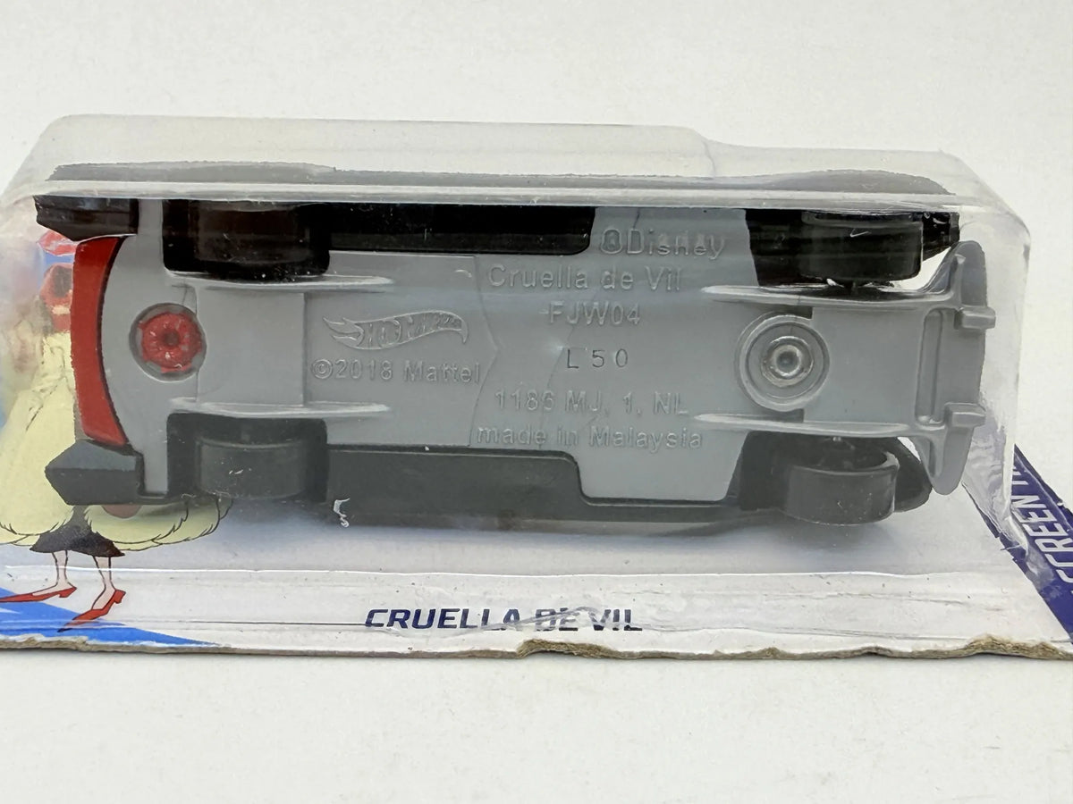 CRUELLA DE VIL HW Screen Time 101 Dalmatians Hot Wheels 2019 Czerwony 1:64 – zdjęcie 5