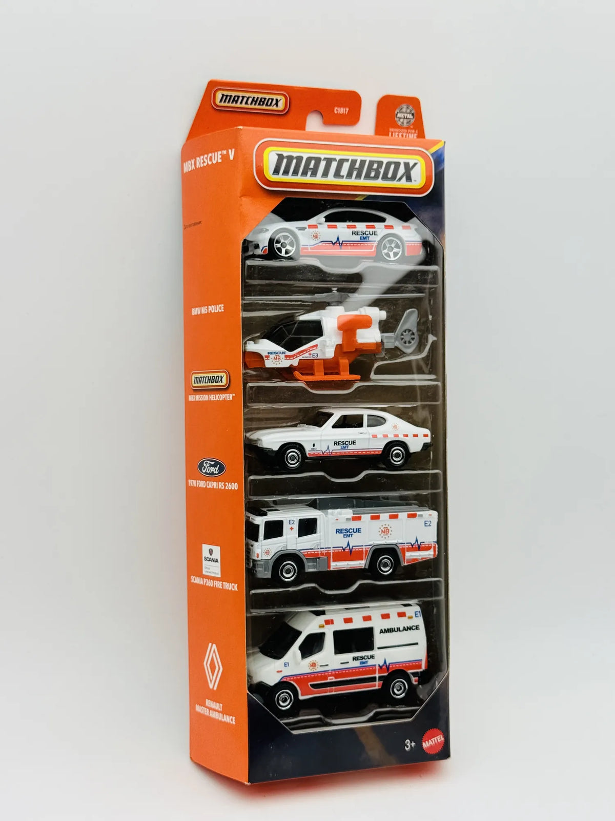 Rescue Squad Matchbox 1:64 Blister Biały – zdjęcie 5