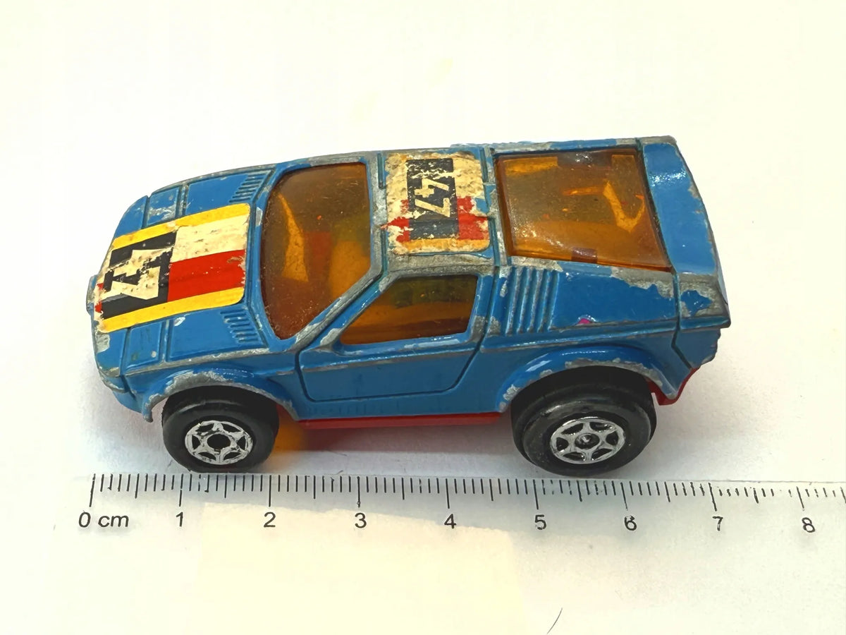 BMW Turbo Motor Majorette '80 Niebieski 1:64 Made in France – zdjęcie 5