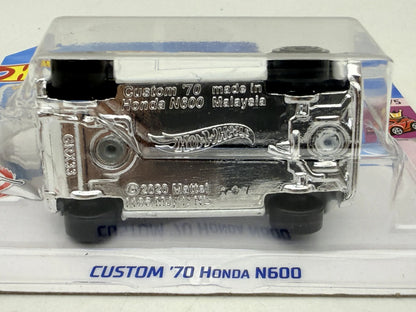 CUSTOM '70 HONDA N600 Compact Kings Hot Wheels 2022 Biały 1:64 – zdjęcie 5