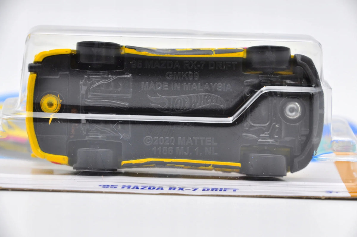 '95 MAZDA RX-7 DRIFT, Hot Wheels 2025, Die cast HYY95 Żółty, 1:64, Resoraki – zdjęcie 5